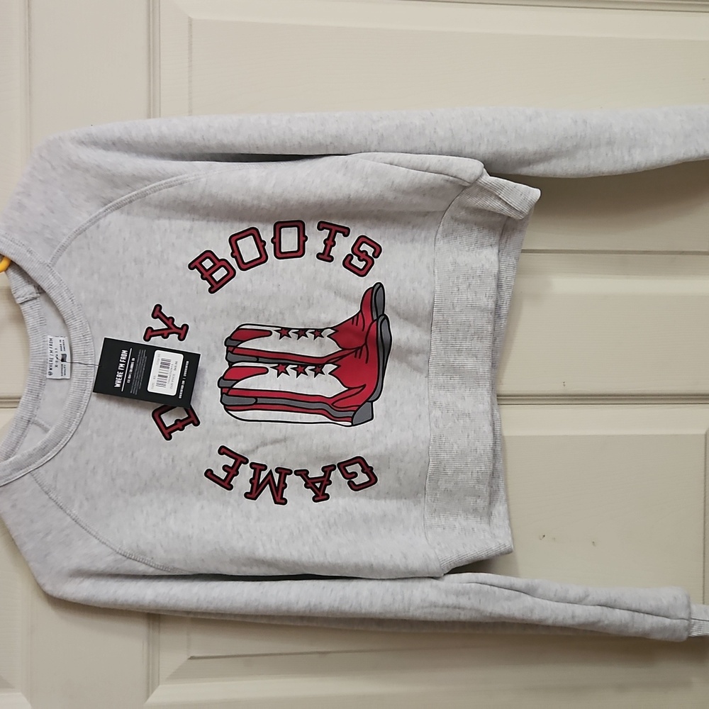 Where I'm From Alabama Gameday Boot Crewneck Sweatshirt: GRAY: NEW WITH TAGS: XS